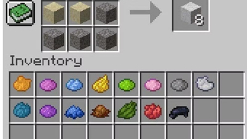 Craft Concrete Powder-make concrete in minecraft