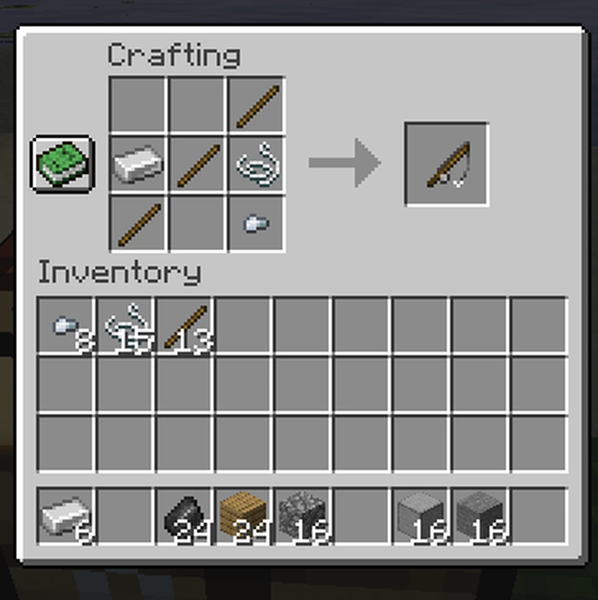 Craft a Fishing Rod Minecraft