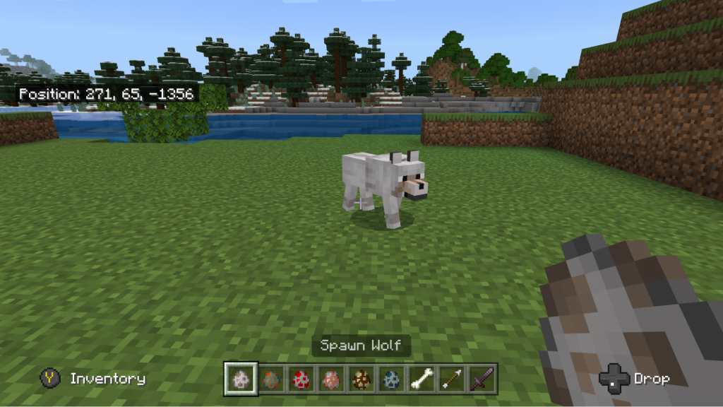 Locate a Wolf- Tame Wolf Minecraft