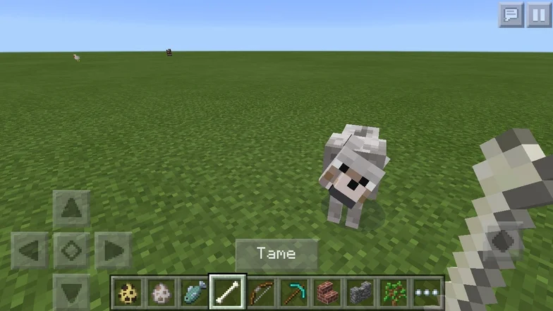 Offer a Bone-Tame Wolf Minecraft