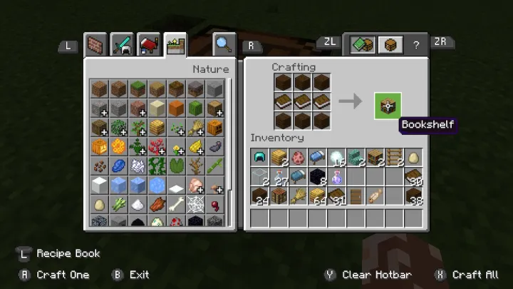 craft bookself in Minecraft-marterial