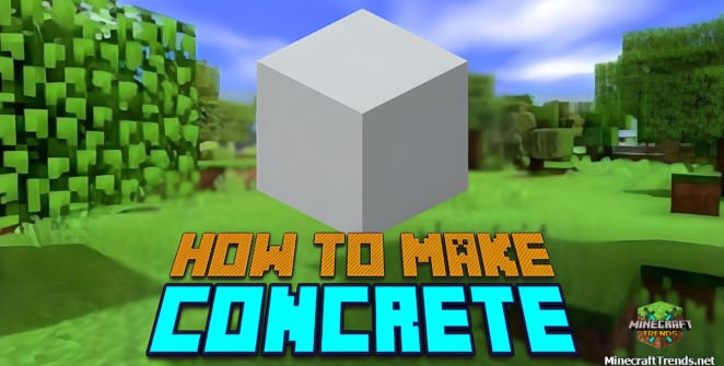 how to make concrete in minecraft