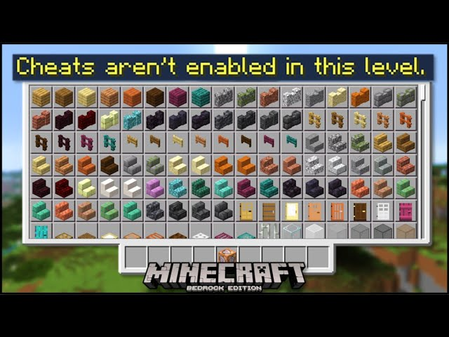 Bedrock Edition Creative inventory