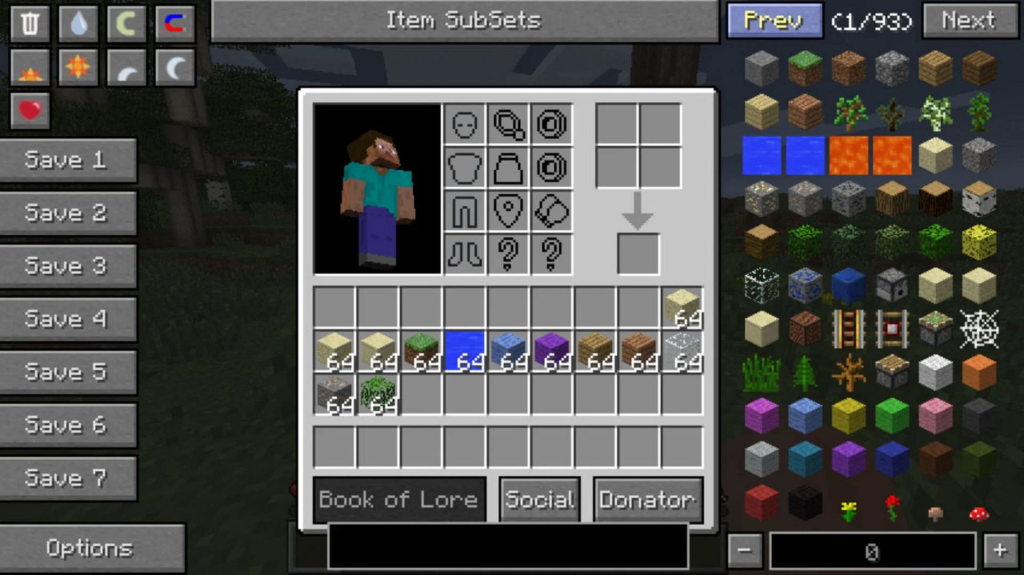 Different Types of Inventory in Minecraft