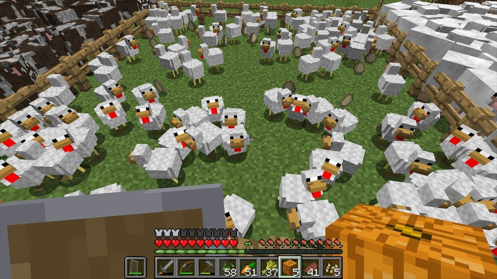 Minecraft Chickens Farming