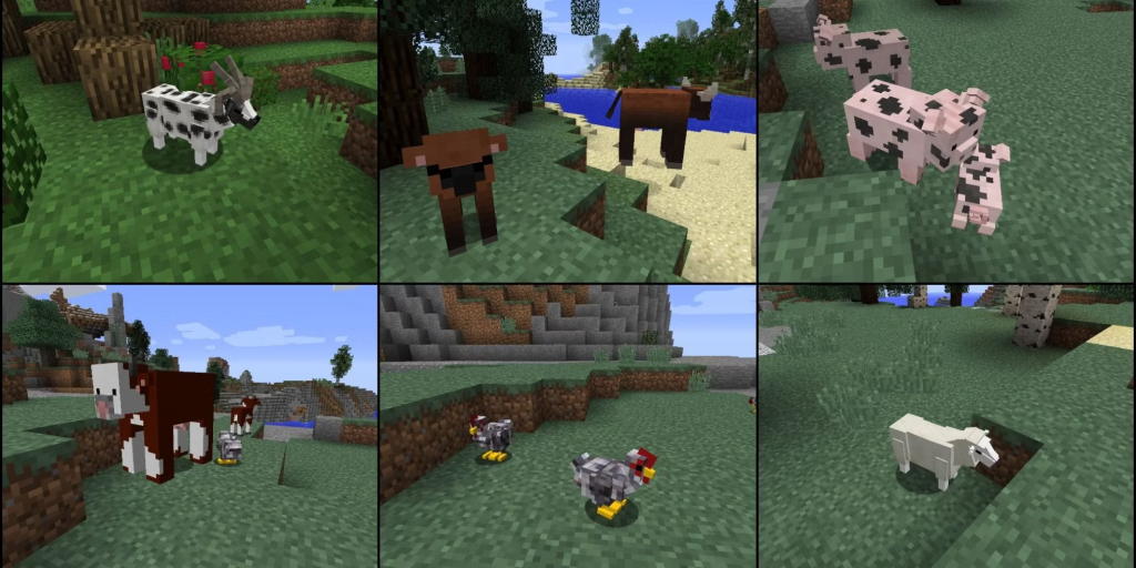 Types of Farm Animals in Minecraft