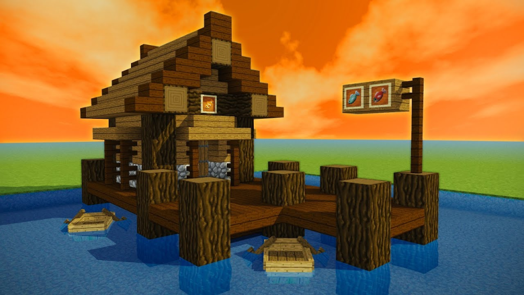 Build Fishing Dock In Minecraft