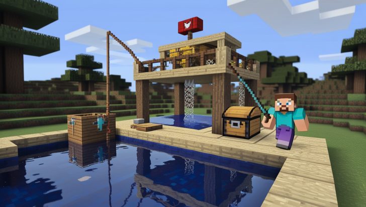 Build Fishing Dock In Minecraft